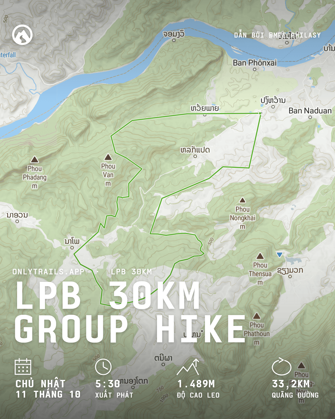 Áp phích mời: LPB 30km group hike, Chủ Nhật, 11 tháng 10, 2026 lúc 05:30 GMT+7, Joma