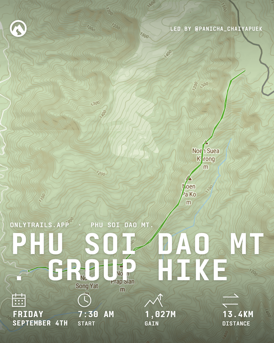 Invite poster: Phu Soi Dao Mt. group hike, Friday, September 4, 2026 at 7:30 AM GMT+7, Phitsanulok, TH