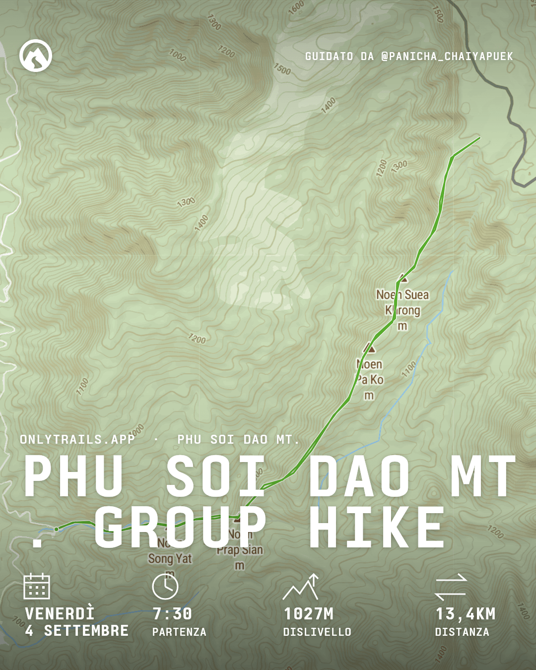 Locandina invito: Phu Soi Dao Mt. group hike, venerdì 4 settembre 2026 alle 07:30 GMT+7, Phitsanulok, TH