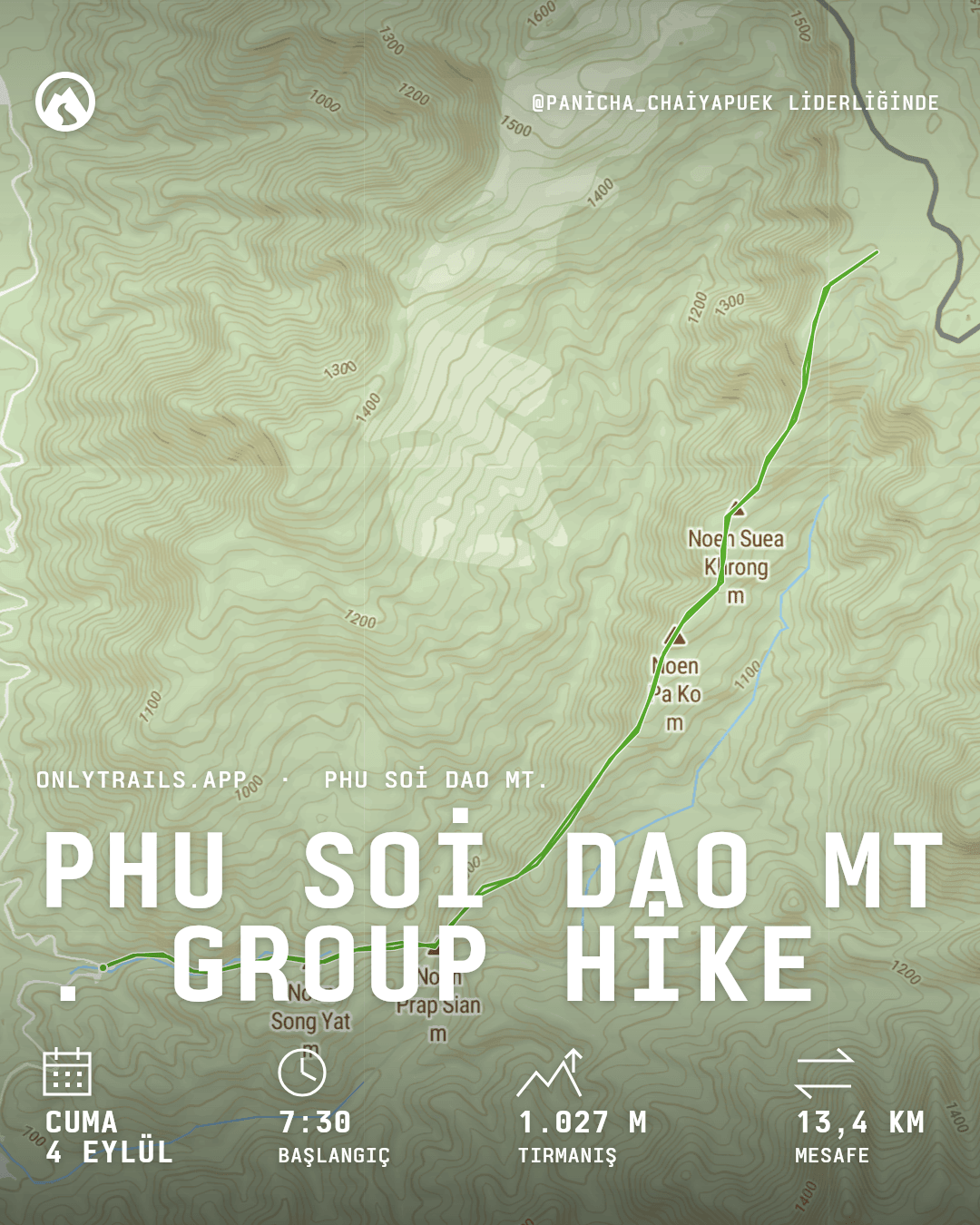 Davet görseli: Phu Soi Dao Mt. group hike, 4 Eylül 2026 Cuma · 07:30 GMT+7, Phitsanulok, TH
