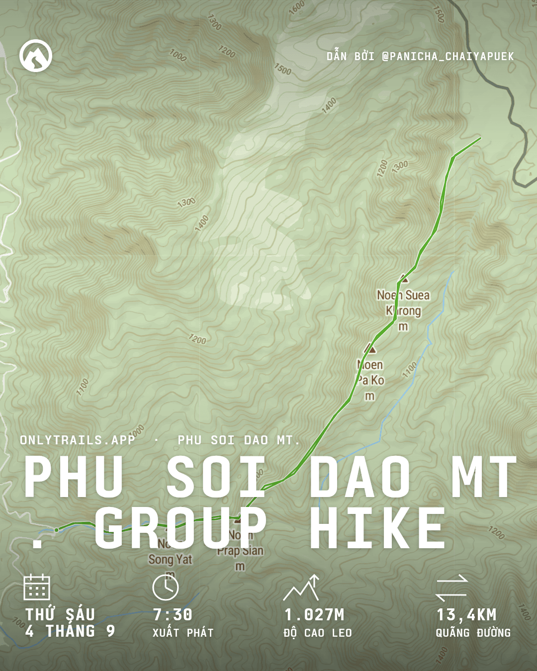 Áp phích mời: Phu Soi Dao Mt. group hike, Thứ Sáu, 4 tháng 9, 2026 lúc 07:30 GMT+7, Phitsanulok, TH