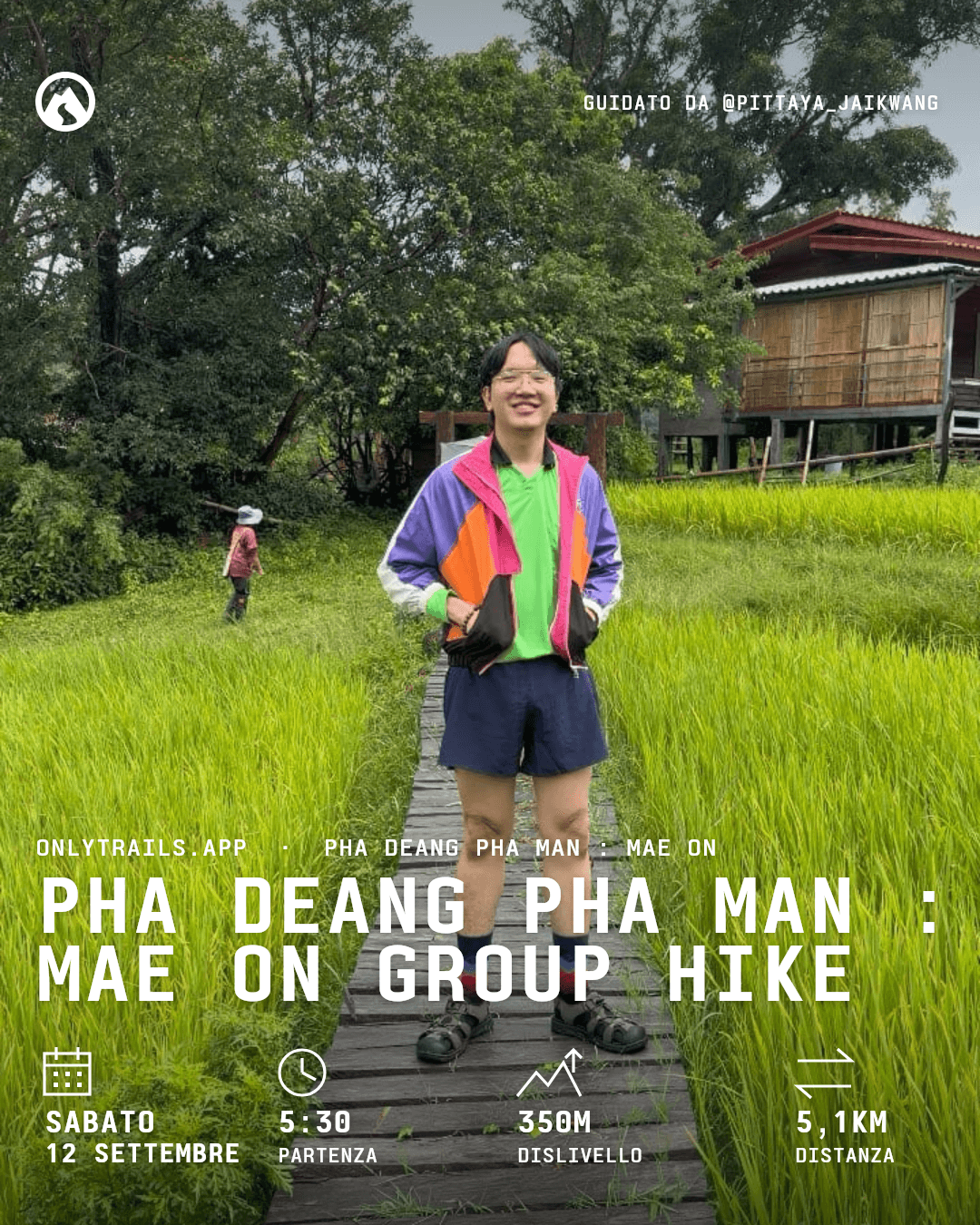 Locandina invito: Pha Deang Pha Man : Mae On group hike, sabato 12 settembre 2026 alle 05:30 GMT+7, คณะแพทยศาสตร์
