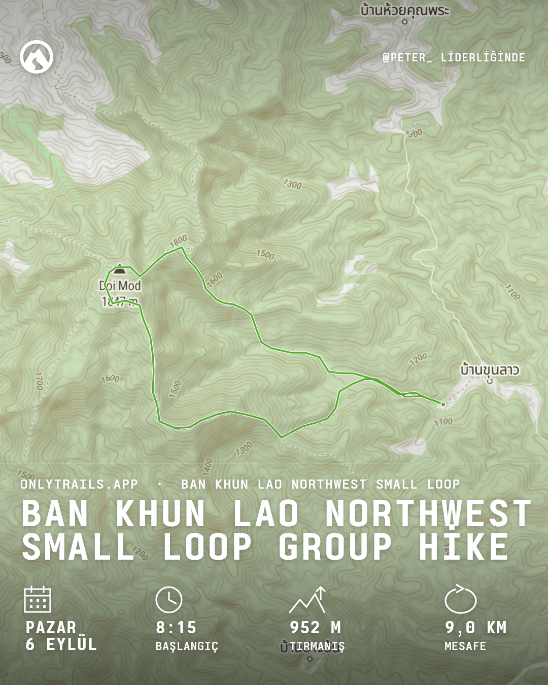 Davet görseli: Ban Khun Lao Northwest Small Loop group hike, 6 Eylül 2026 Pazar · 08:15 GMT+7, Romyen Garden Resort