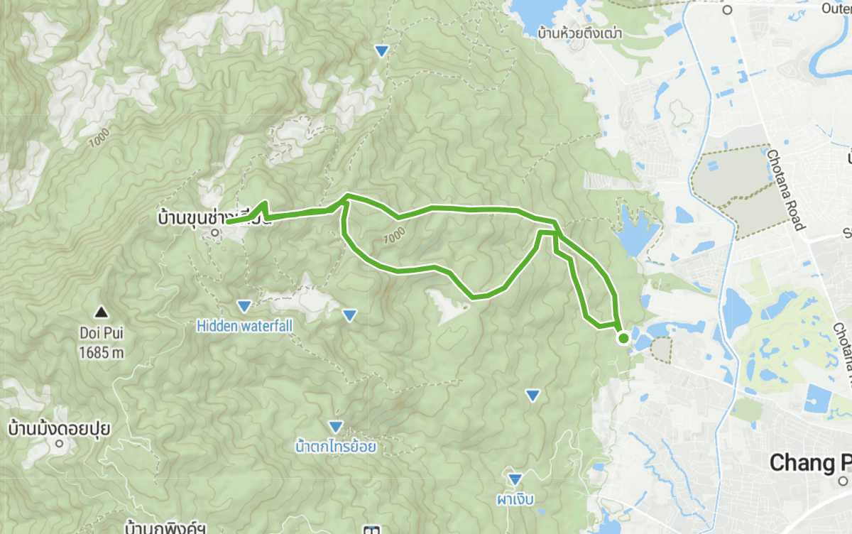 Trail map route for Buddha Dhamma Nonghor Monastery Loop