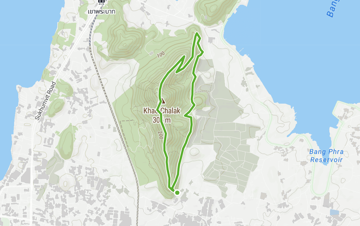 Trail map route for Kho Chalak Beginner Loop Trail E-Road-A