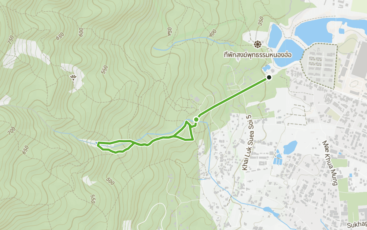 Trail map route for Chang Phueak Walk