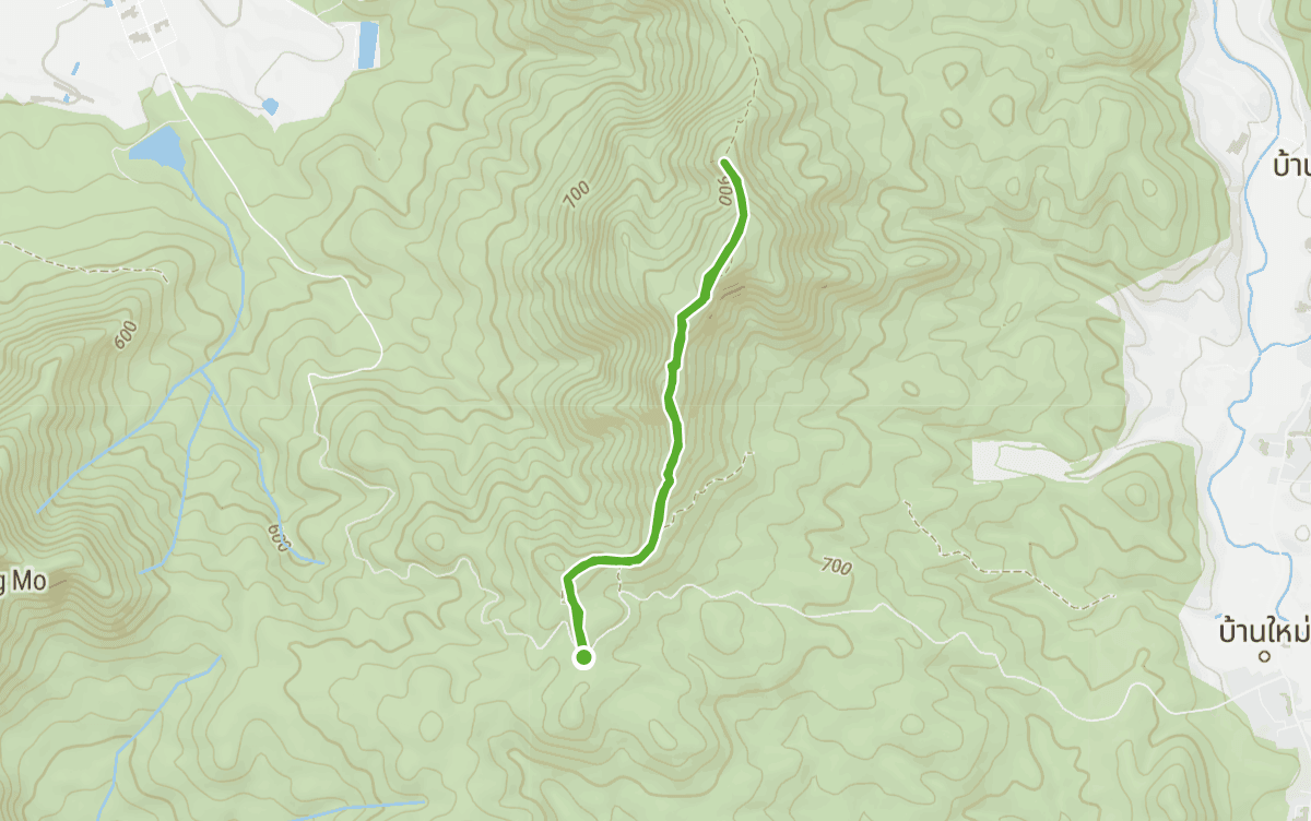 Trail map route for Pha Deang Pha Man : Mae On