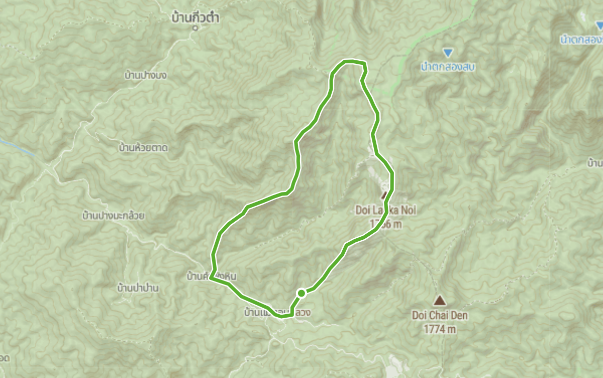 Trail map route for Doi Langka Noi Extended Trail