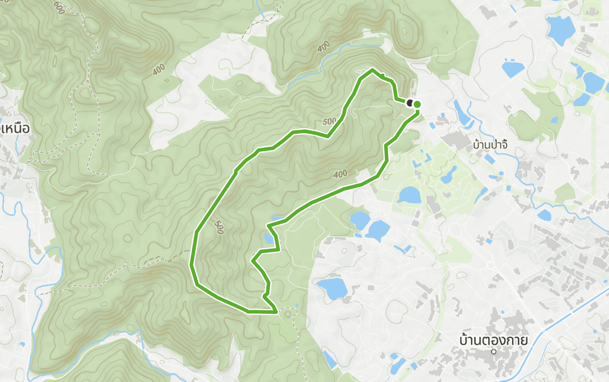 Trail map route for Mae Hia Town Municipality Loop