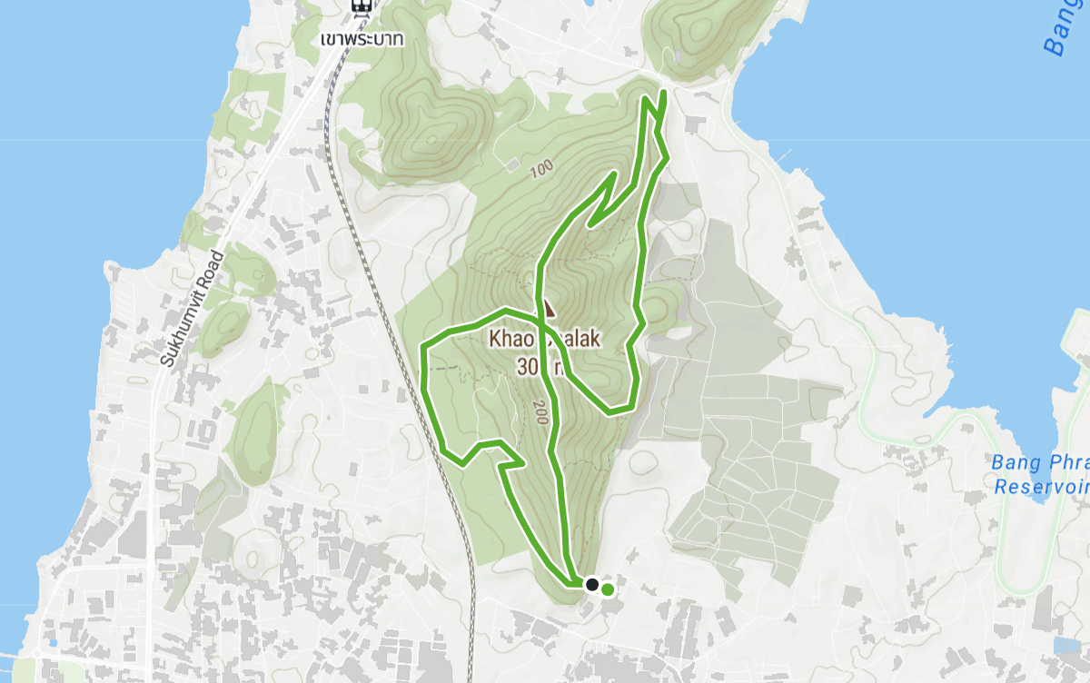 Trail map route for Khao Chalat Butterfly Route