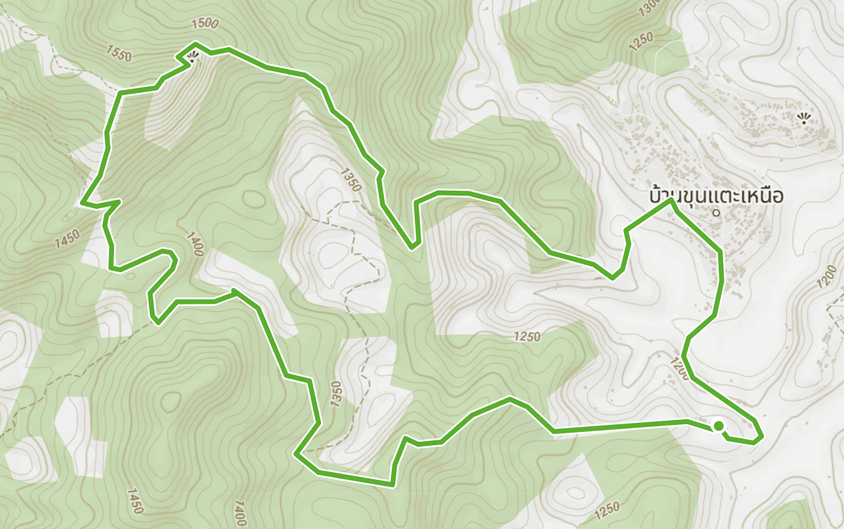 Trail map route for Doi Pha Khao Noi Loop