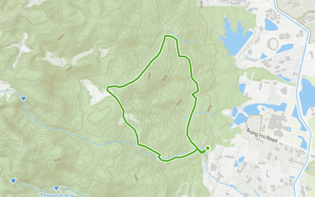 Trail map route for Porcupine Falls Loop 1