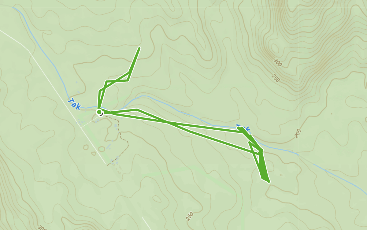 Trail map route for Ban Chalom Out & Back