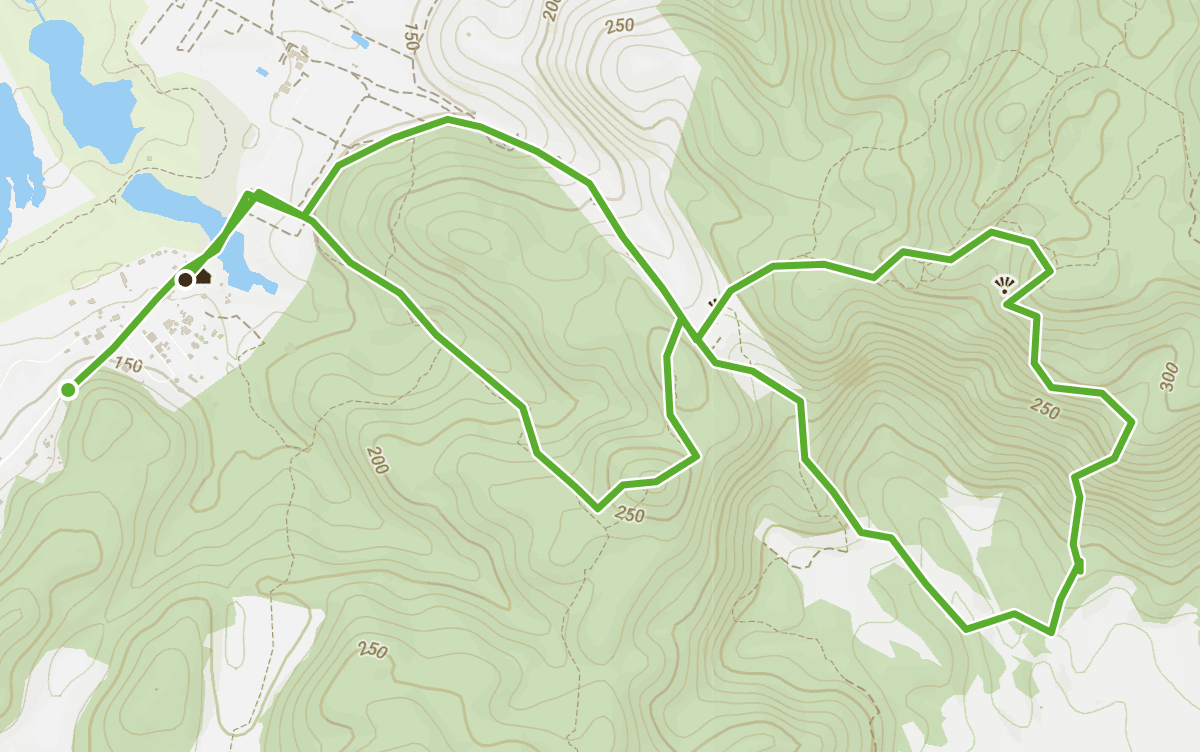Trail map route for Lankrabok Camping Walk