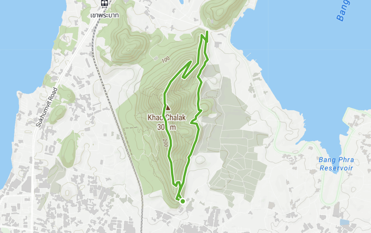 Trail map route for Kho Chalak Beginner Loop