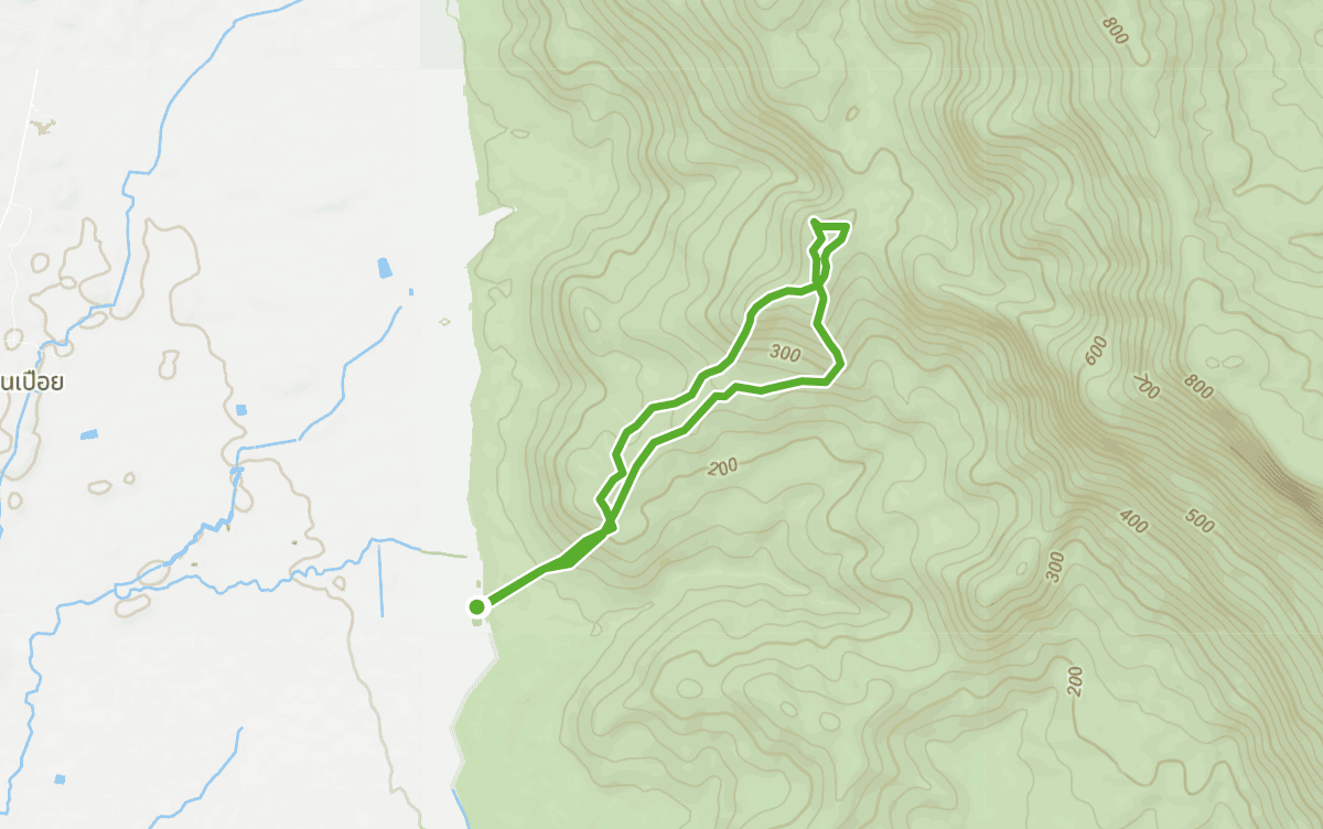 Trail map route for Ban Dan Lan Hoi District Out & Back