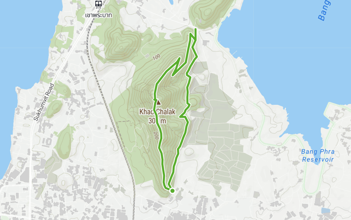 Trail map route for Khao Chalak Beginner, E-Road-A