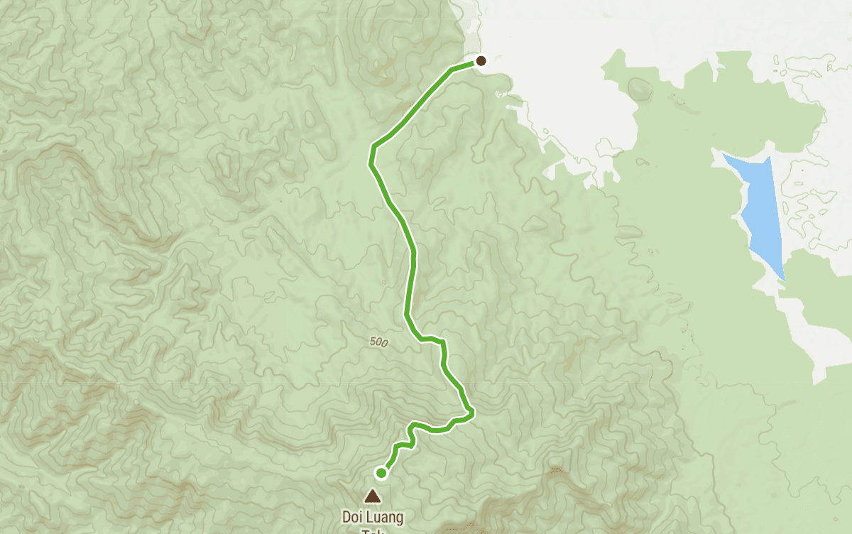 Trail map route for Doi Luang Tak Walk