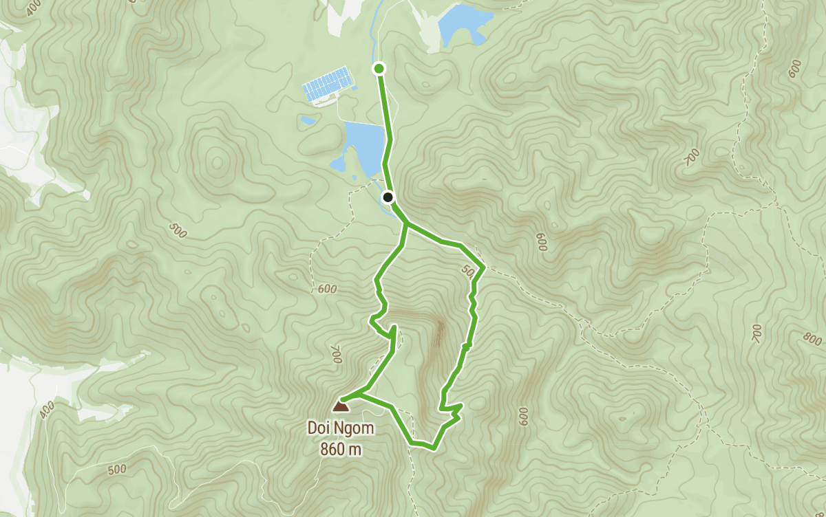 Trail map route for Doi Ngom