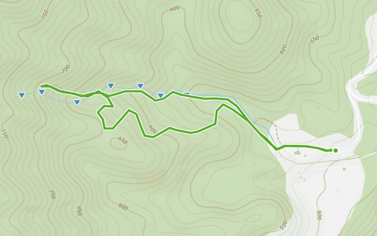 Trail map route for Pu Kaeng Waterfall Loop