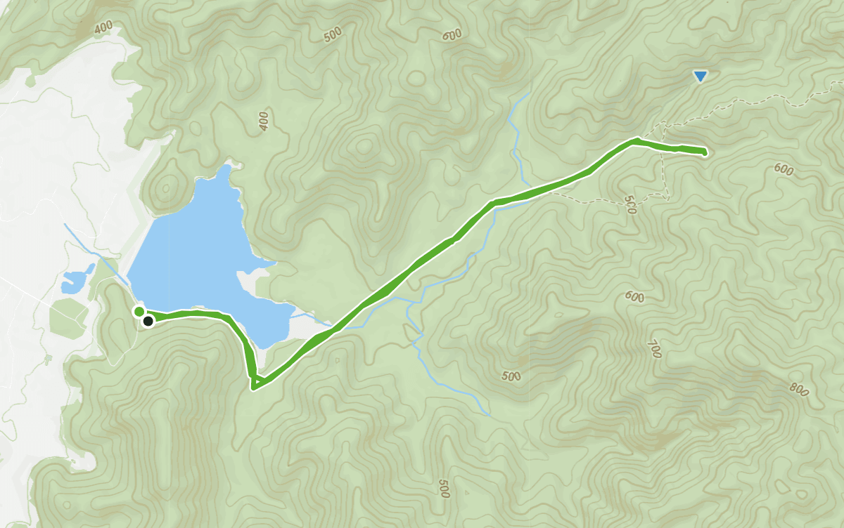 Trail map route for Huay Hok waterfall