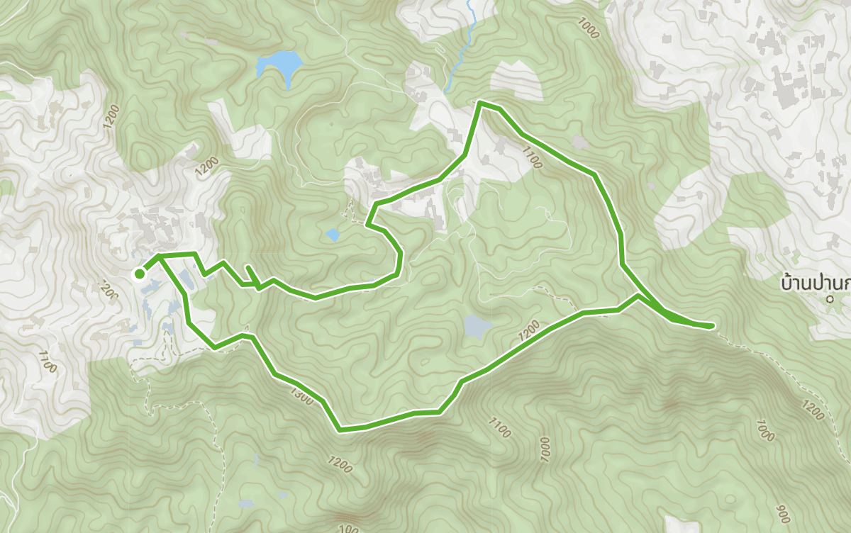 Trail map route for Sunday Morning Activity