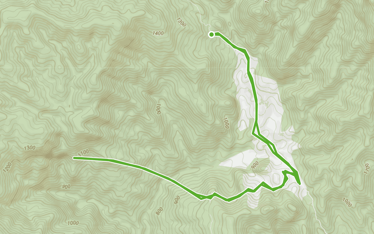 Trail map route for Huai Nam Yen Waterfall