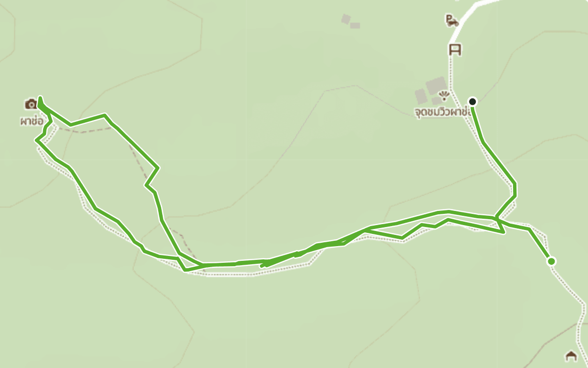 Trail map route for Phachor View Point Walk
