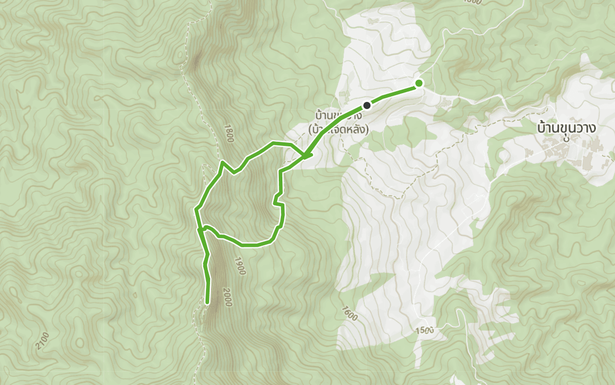 Trail map route for Ban Khun Wang Walk