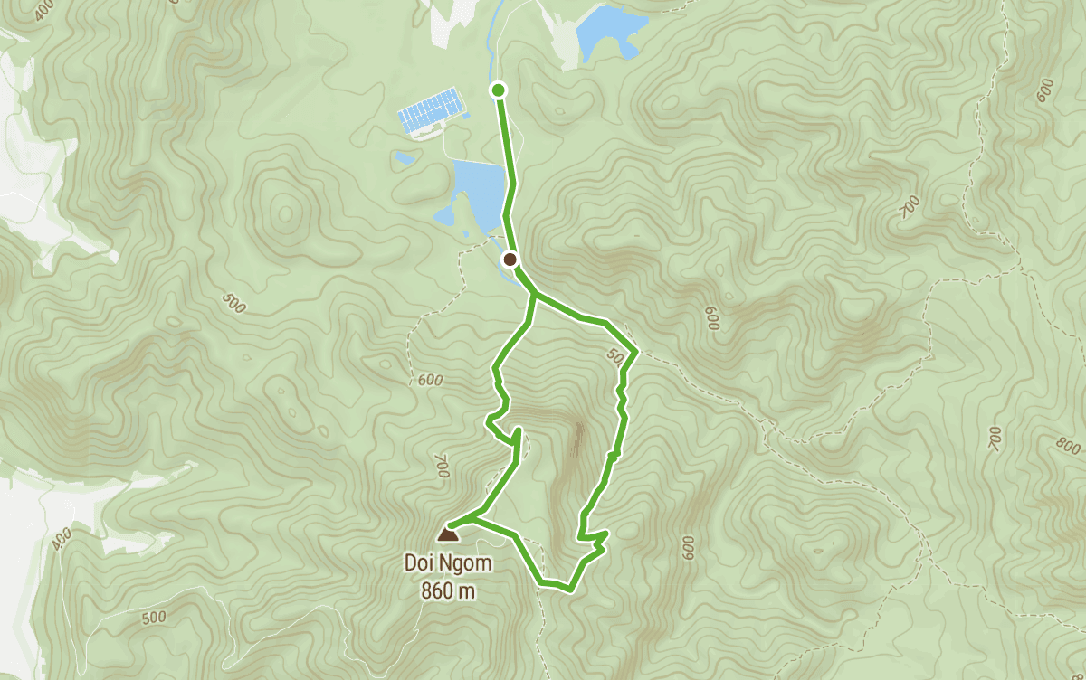 Trail map route for Doi Ngom