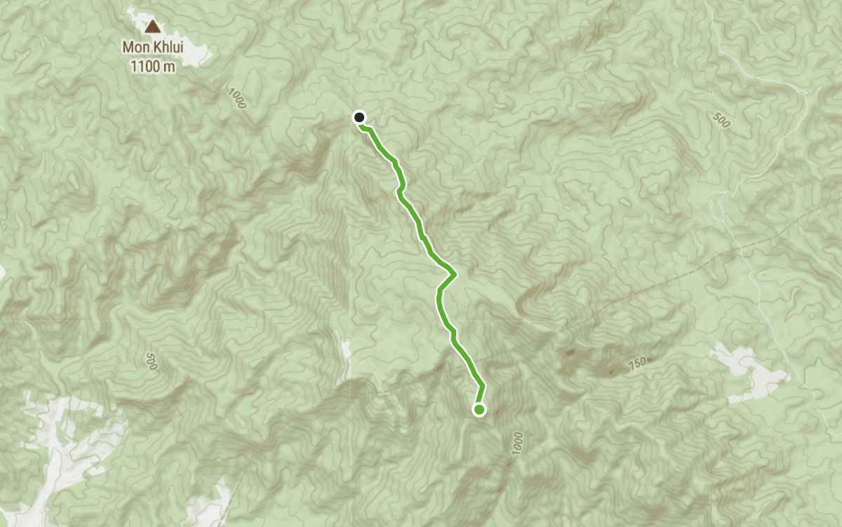 Trail map route for Tha Song Yang District Doi Pui To Walk