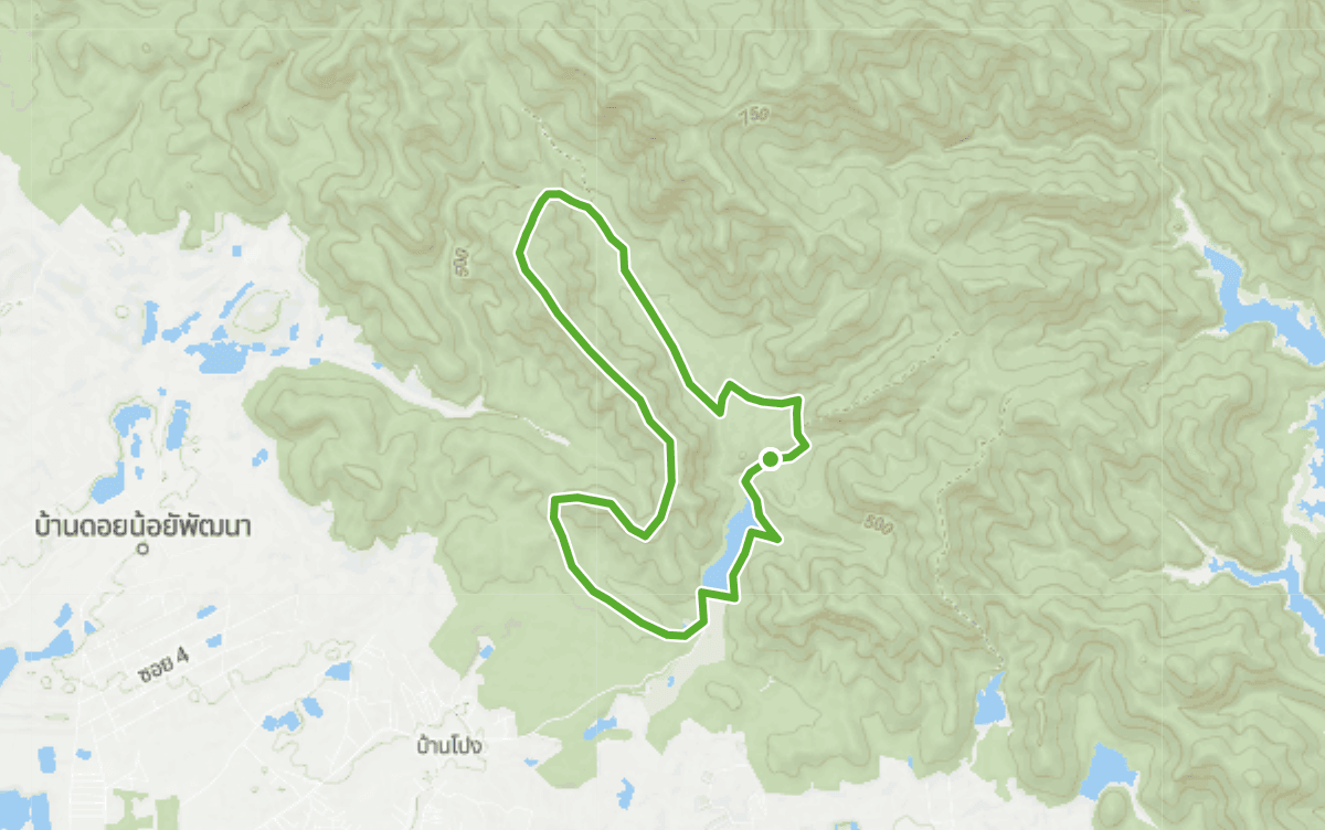 Trail map route for Huai Cho Reclining Buddha Loop