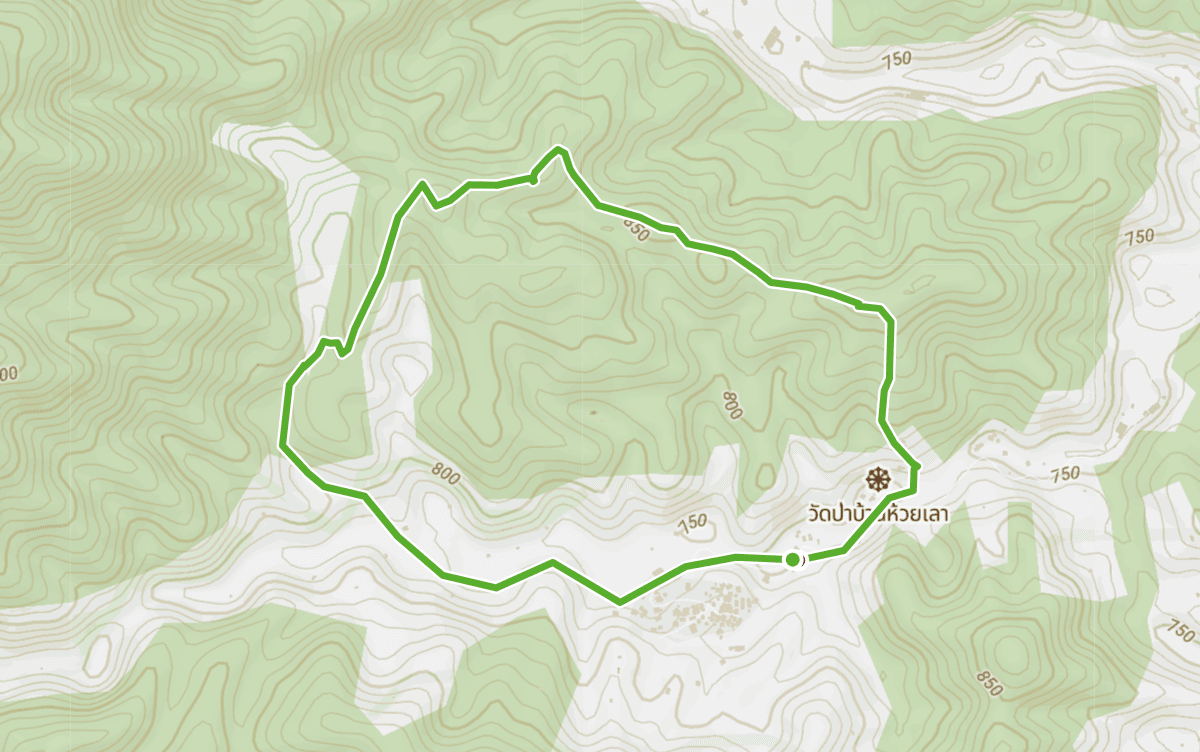 Trail map route for Wat Pa Ban Huai Lao Loop