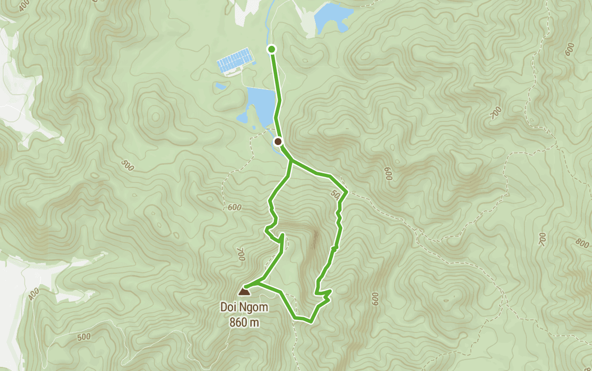 Trail map route for Doi Ngom