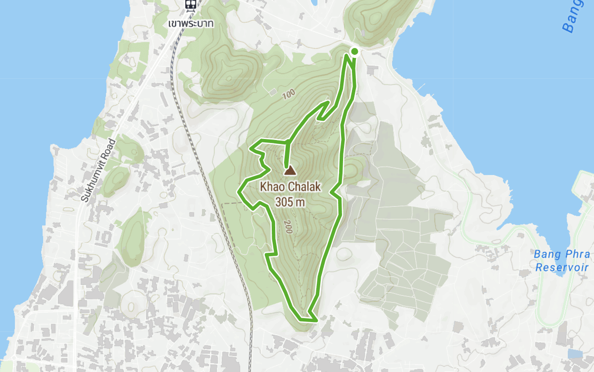 Trail map route for Morning run