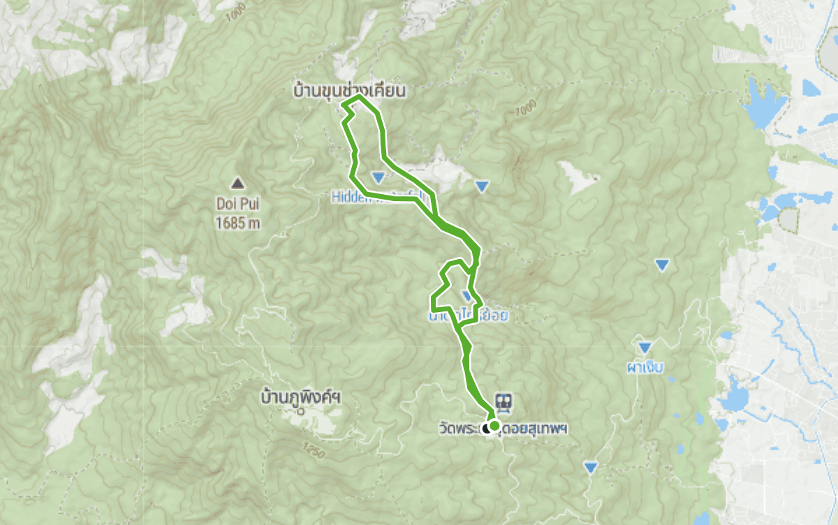 Trail map route for Ban Khun Chang Khian Loop
